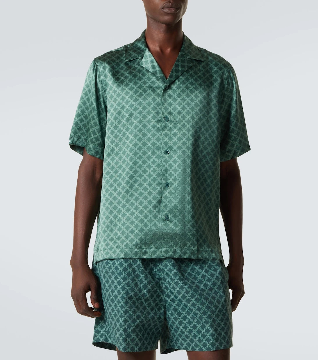 Frescobol Carioca - Roberto printed silk bowling shirt