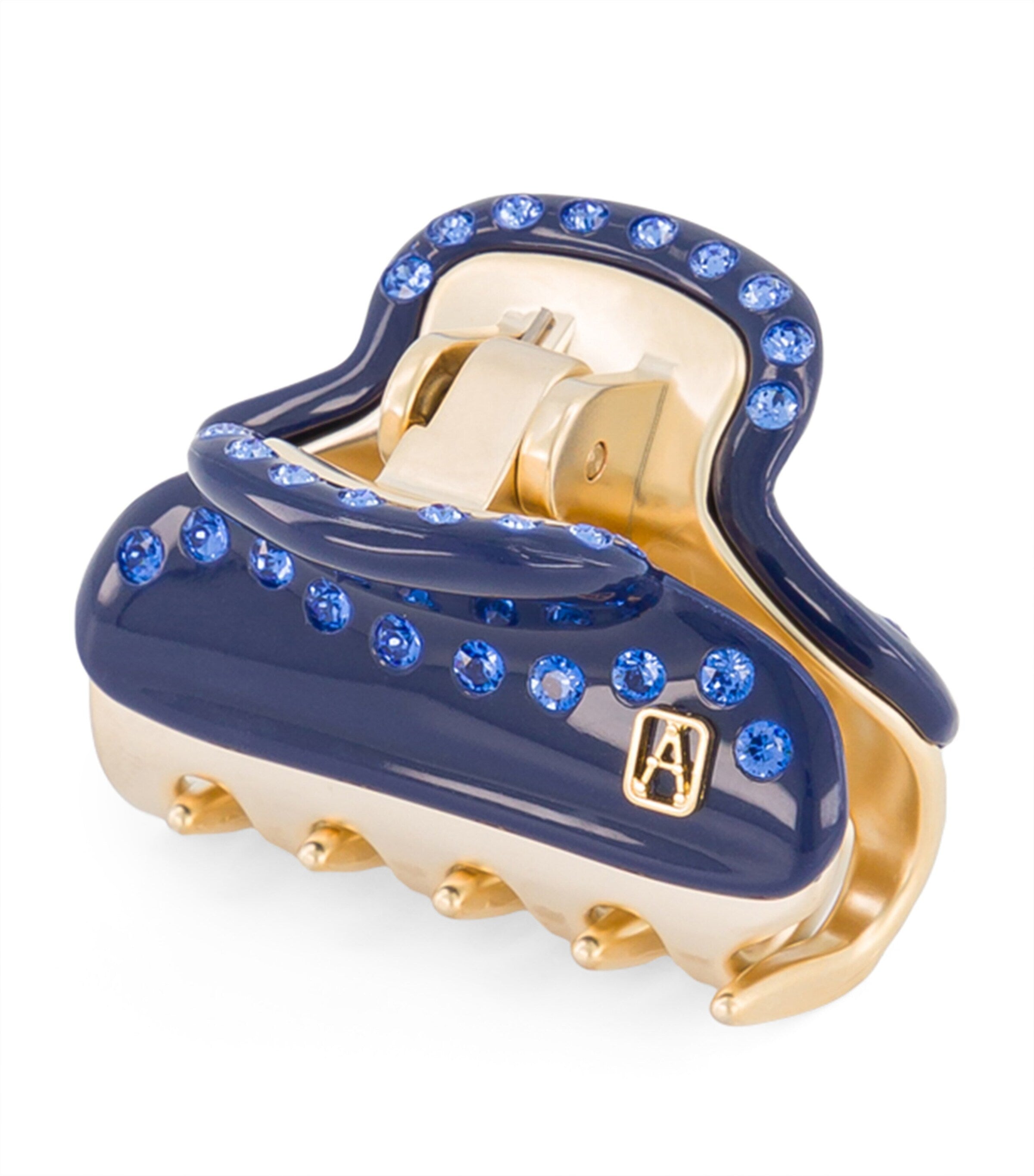 Gold-Plated Crystal-Embellished Claw Hair Clip