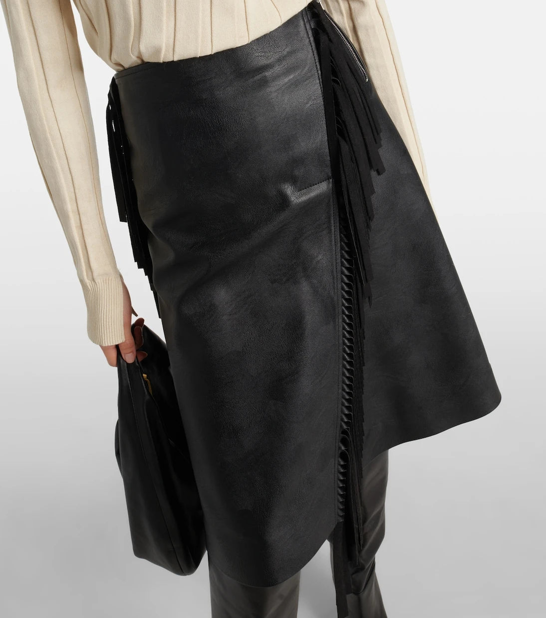 Stella McCartney - Alter mat faux leather midi skirt