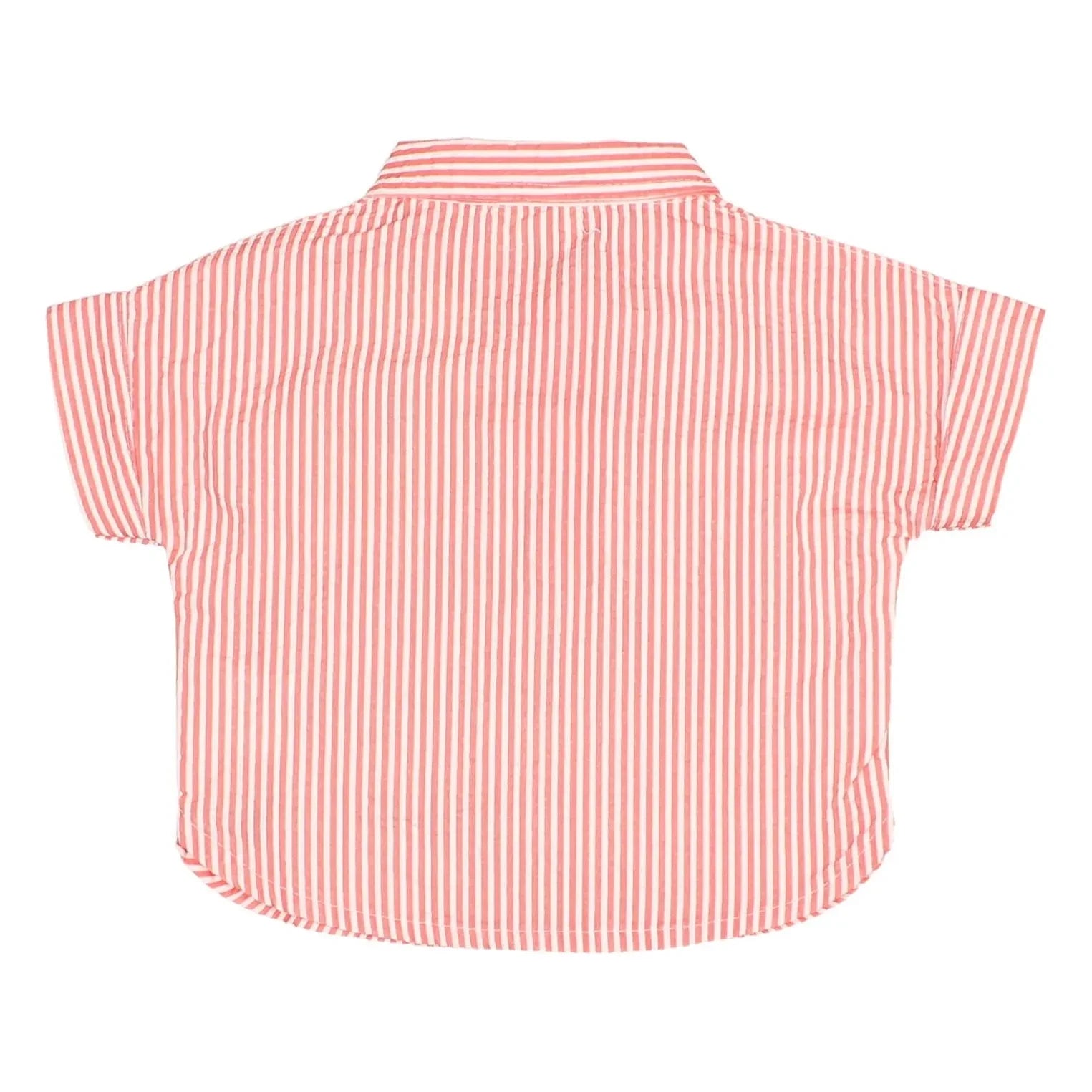 Búho - Seersucker striped shirt | Red