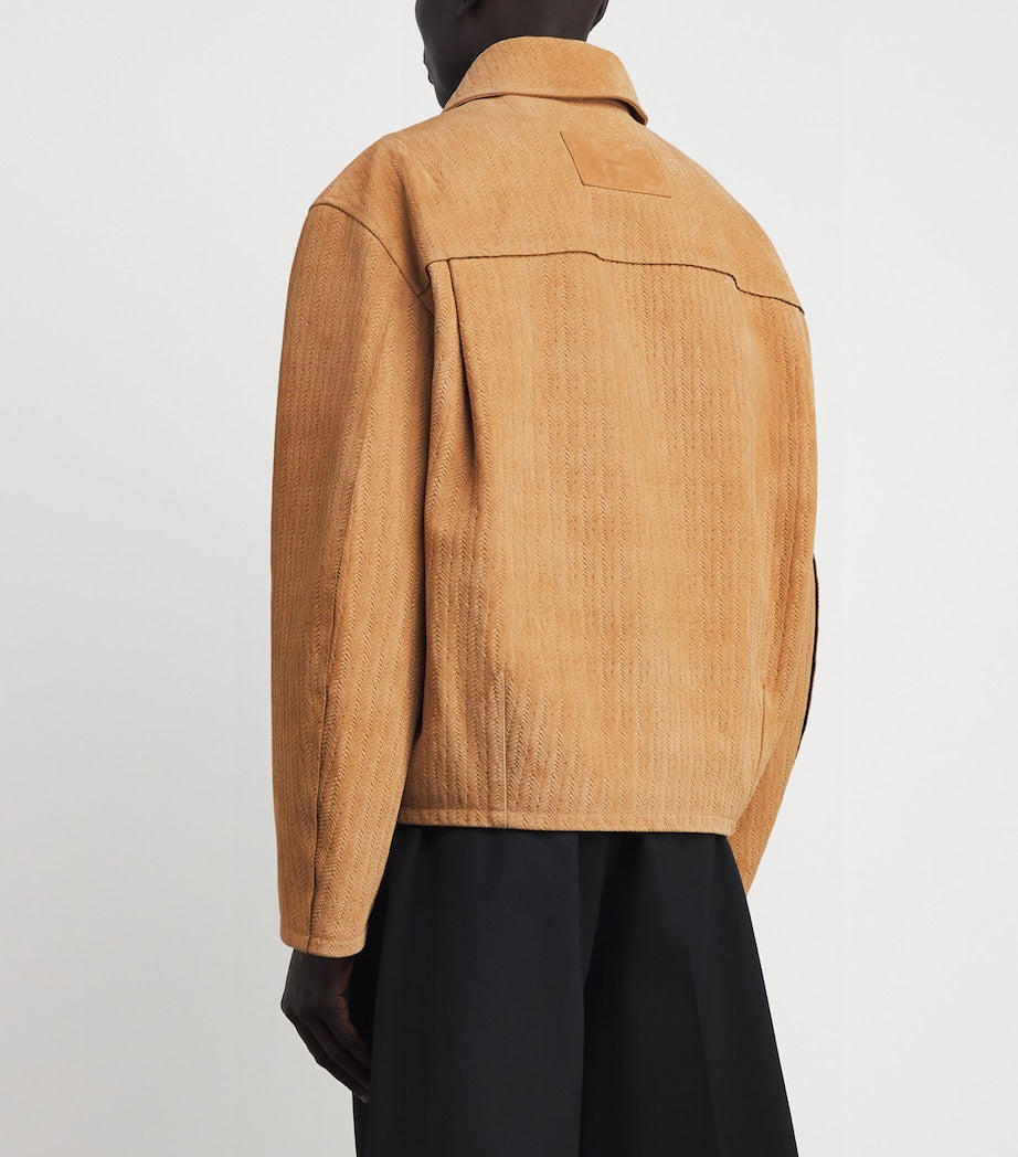 Beige Suede Vannier Jacket