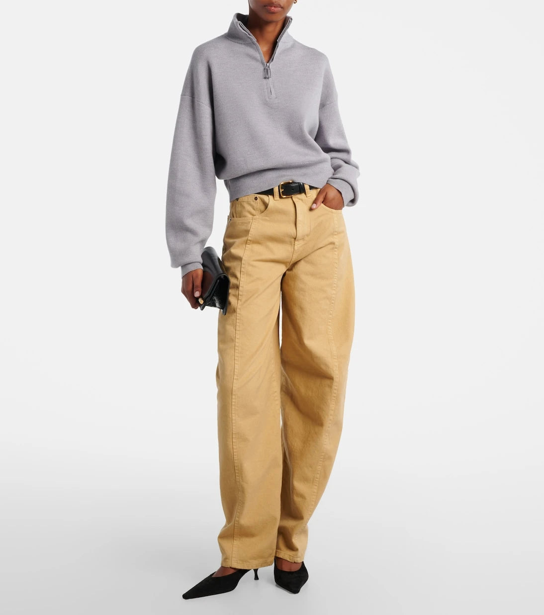 Victoria Beckham - Wool-blend half-zip sweater