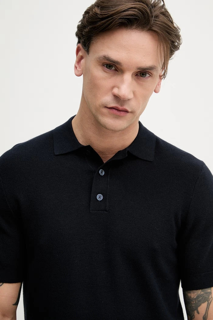 Hackett London тениска с яка мъжка с памук