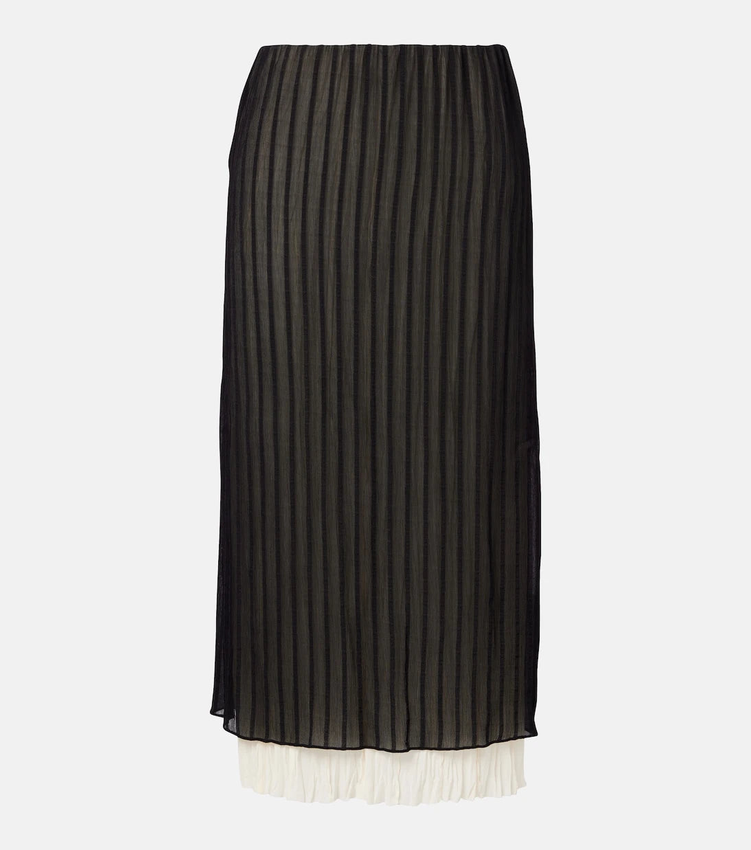 Vince - Striped midi skirt