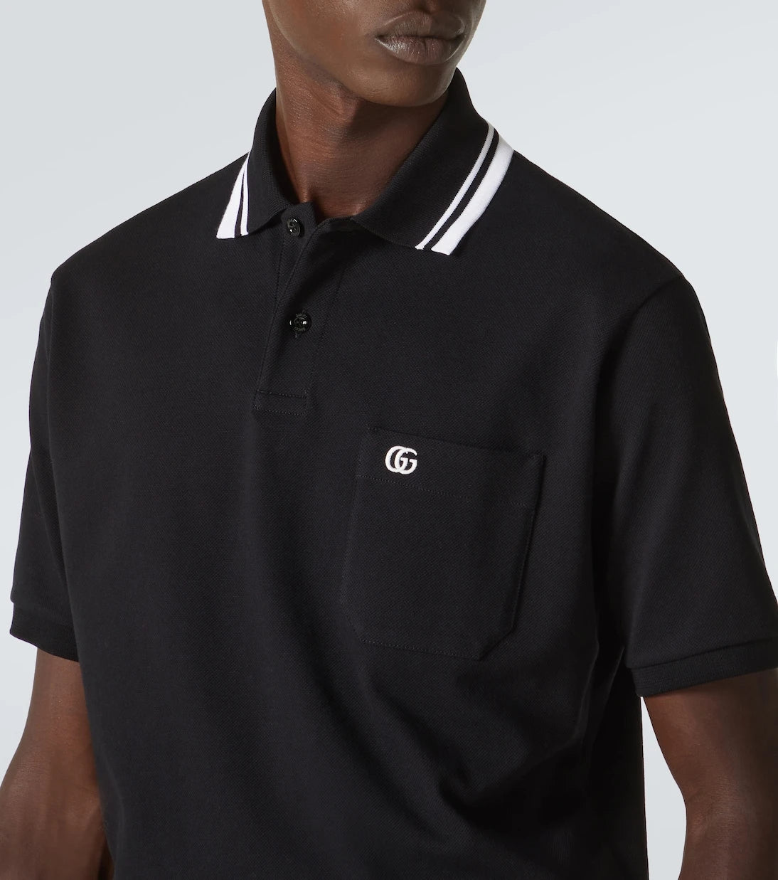Gucci - GG Web cotton-blend polo shirt