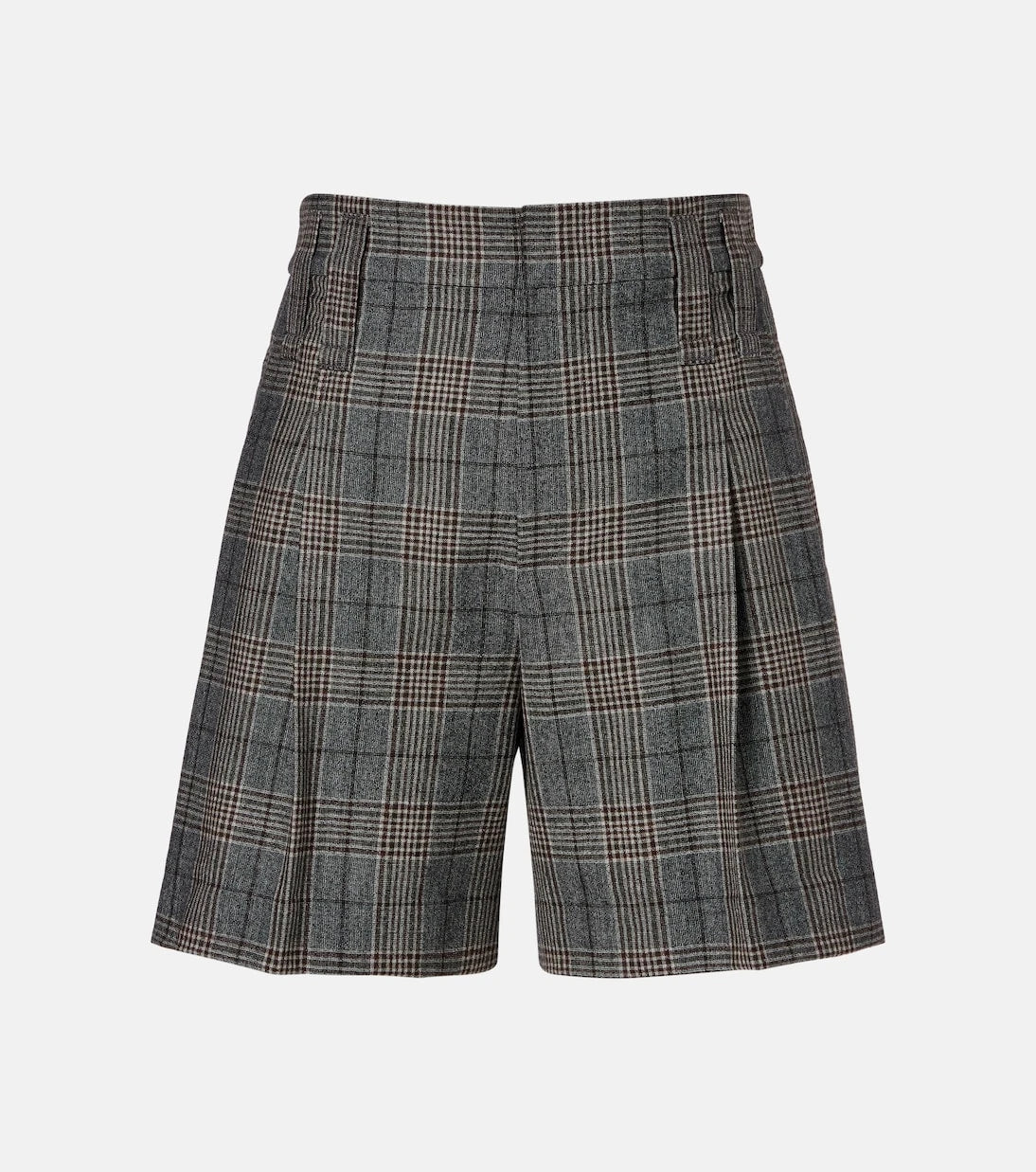 Brunello Cucinelli - Checked virgin wool shorts