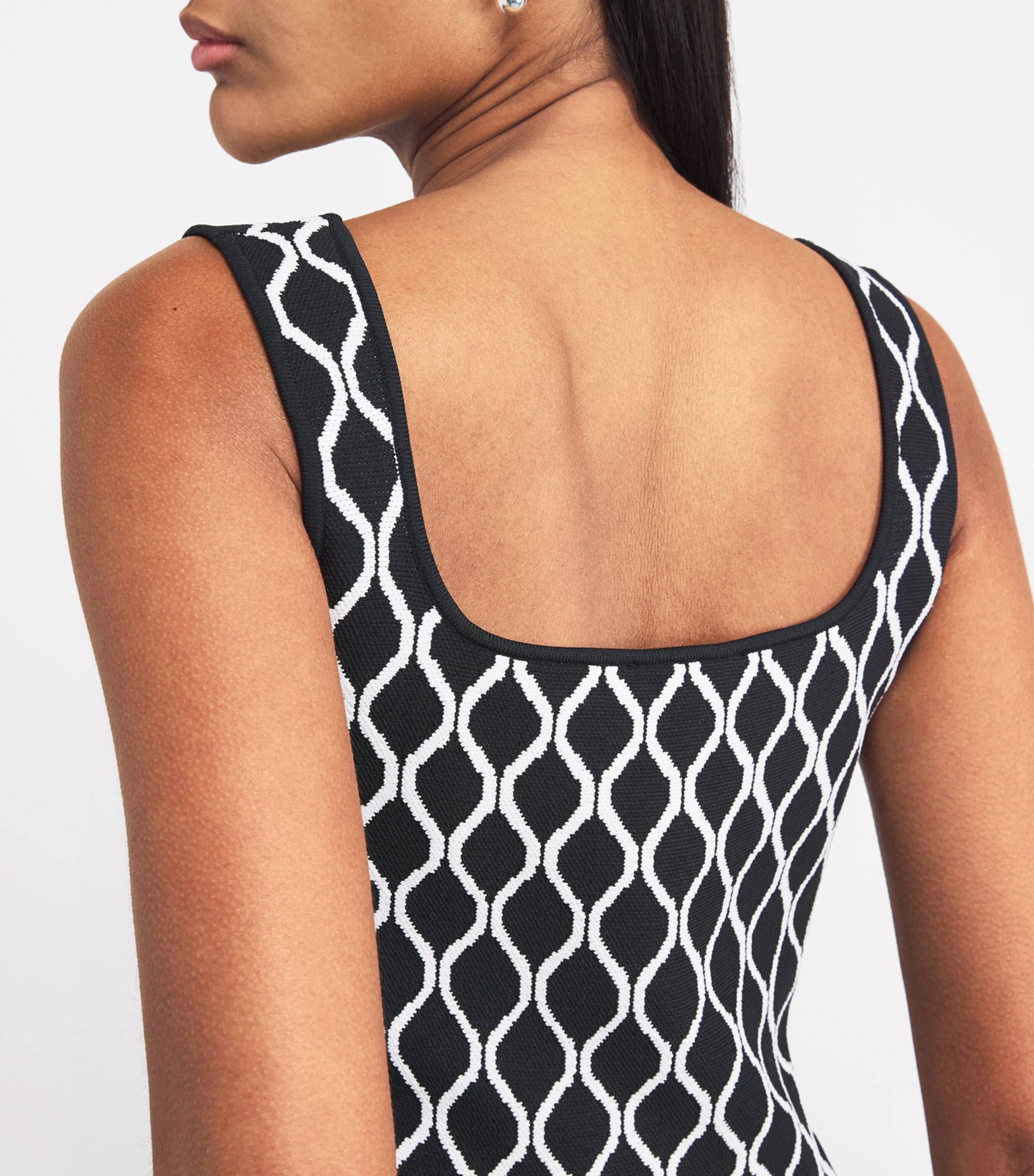 Maje Multi Jacquard Knit Midi Dress