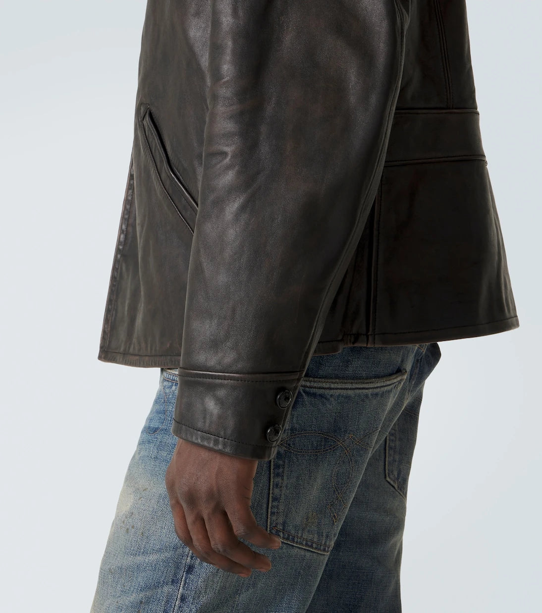 RRL - Lynton leather biker jacket