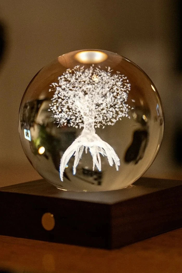 Gingko Design Amber Crystal Light Kablosuz LED Dekoratif Lamba 9,5 x 8 x 8 cm
