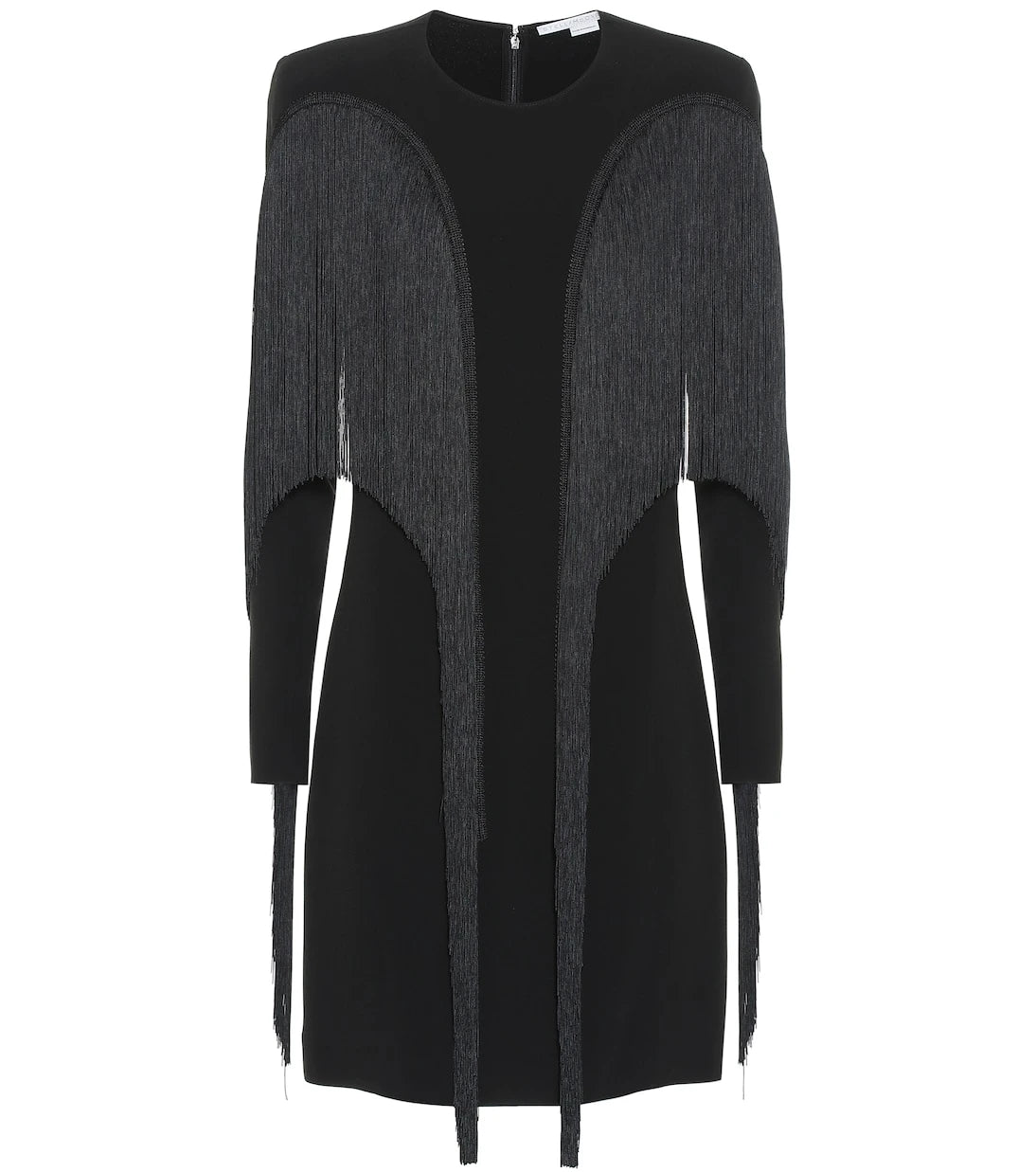 Stella McCartney - Fringe-trimmed crêpe minidress