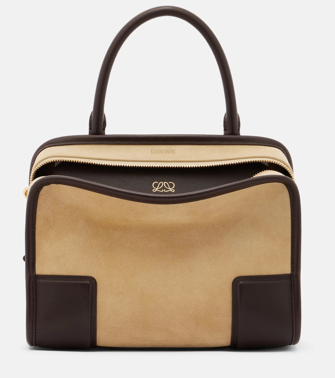Loewe - Amazona 180 Small suede top-handle bag