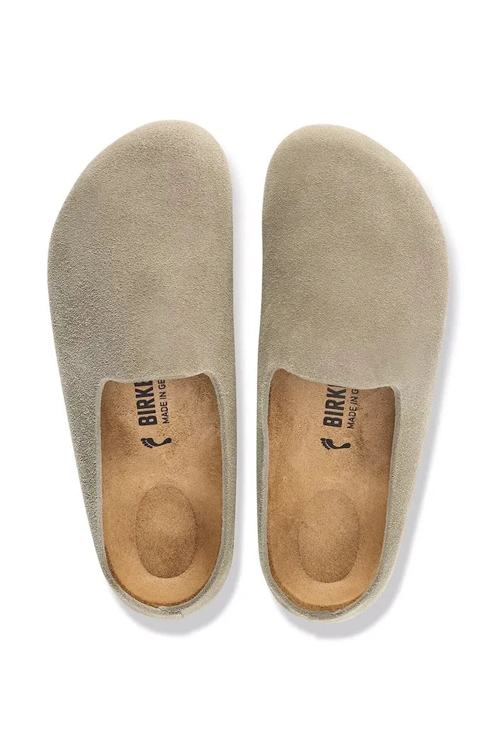 Birkenstock пантофи от велур Amsterdam Wrapped Suede Leather