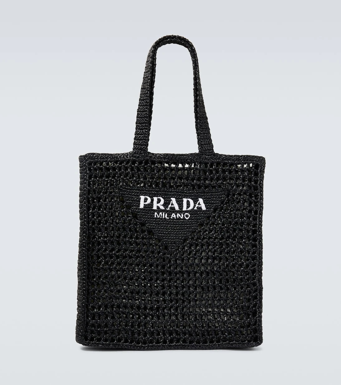 Prada - Logo crochet tote bag