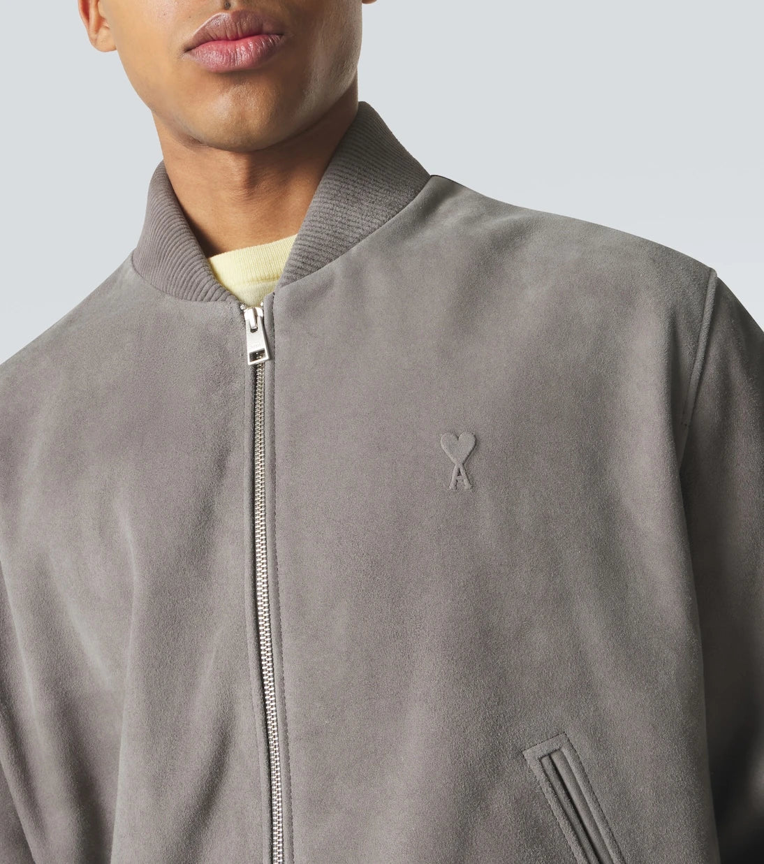 Ami Paris - Ami de Cœur suede bomber jacket