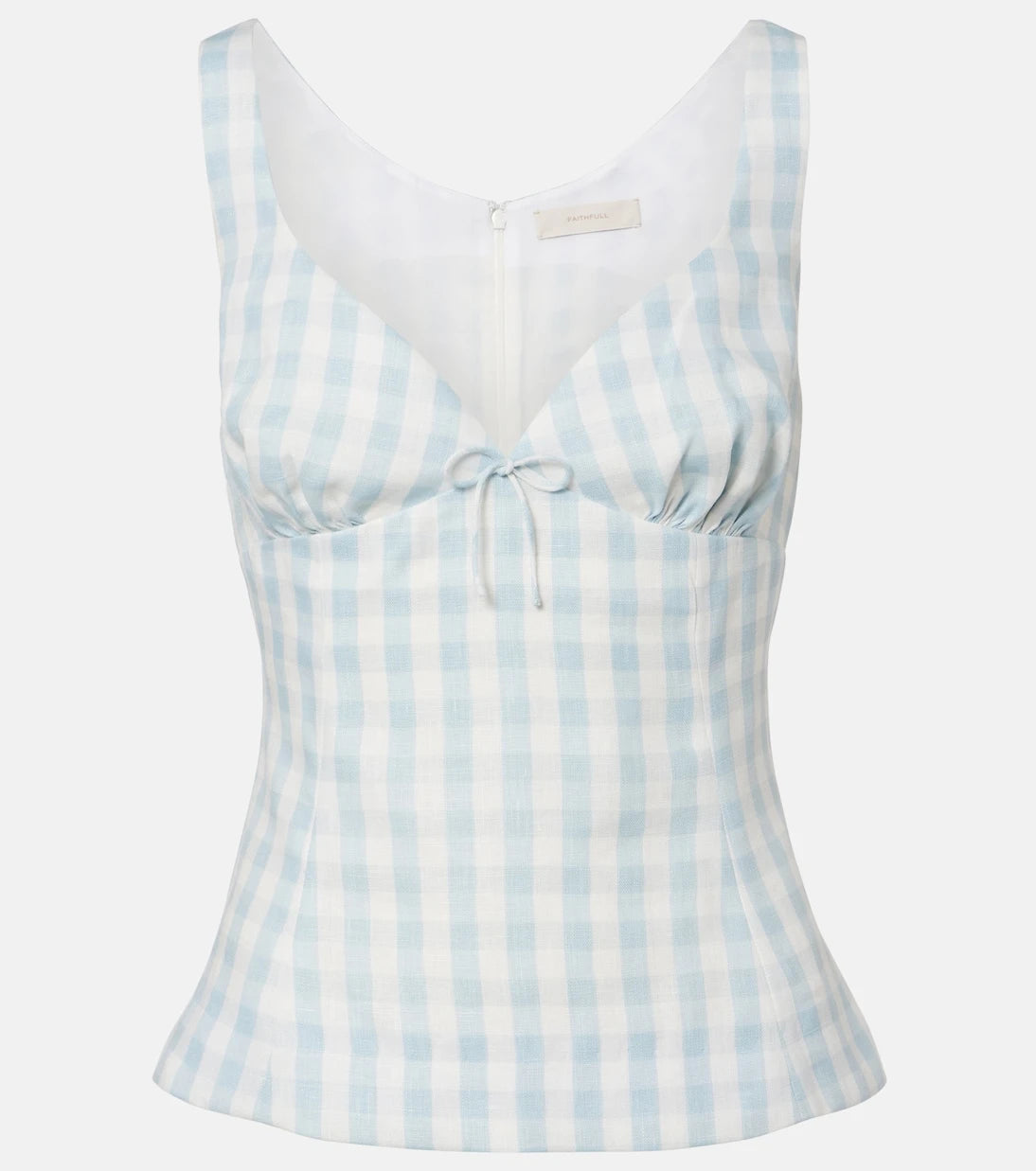Faithfull - Martuba gingham linen top