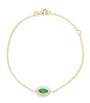 SHAY Yellow Gold, Diamond and Emerald Evil Eye Bracelet