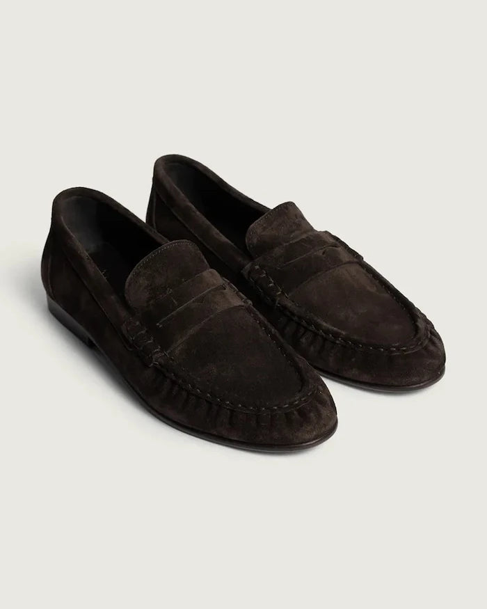 Posa kadın süet mokasen Penny Loafer
