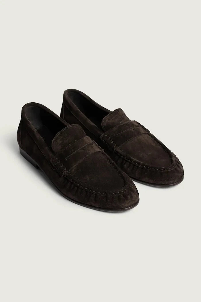 Posa kadın süet mokasen Penny Loafer