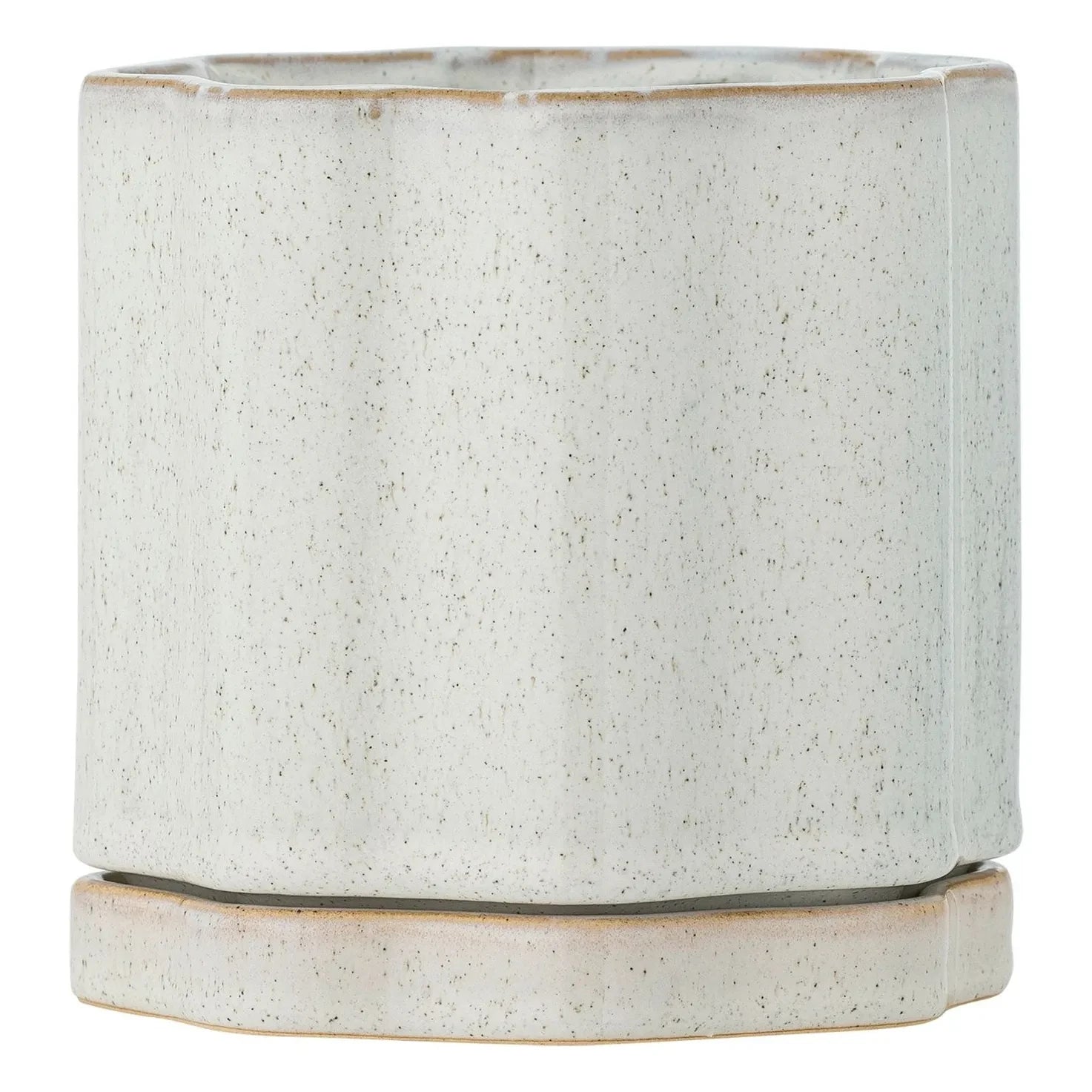 Bloomingville - Argyle stoneware flowerpot | Grey