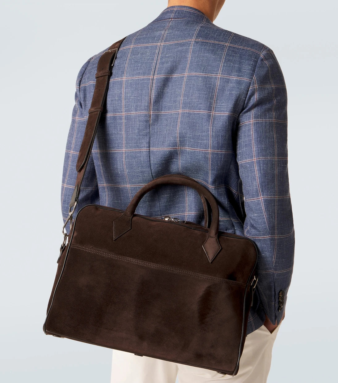 Métier - Closer Slim suede briefcase