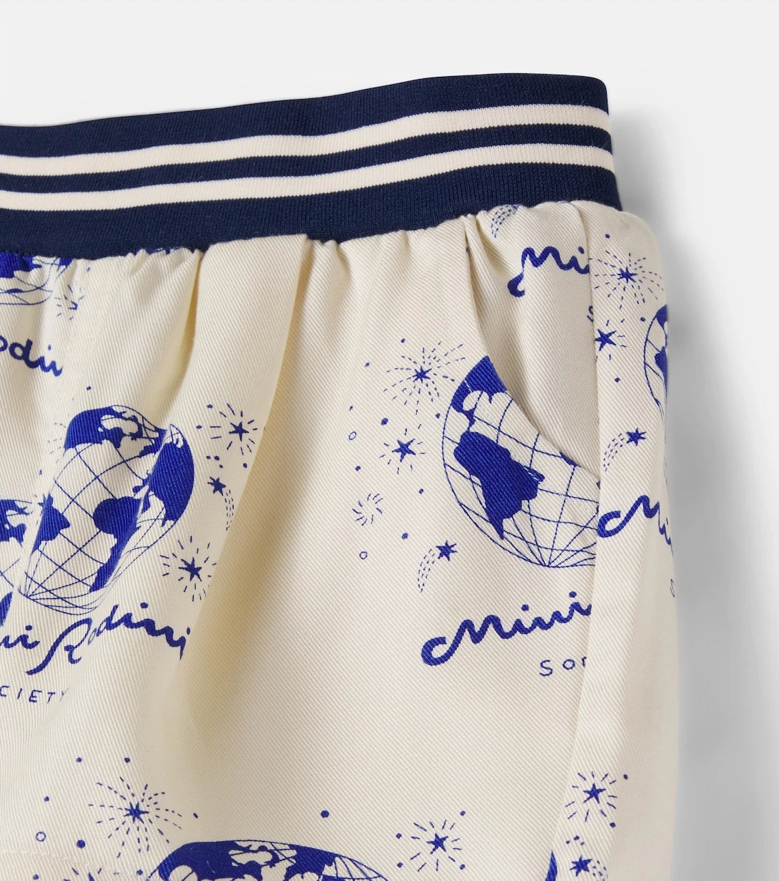 Mini Rodini - Society printed wide-leg pants