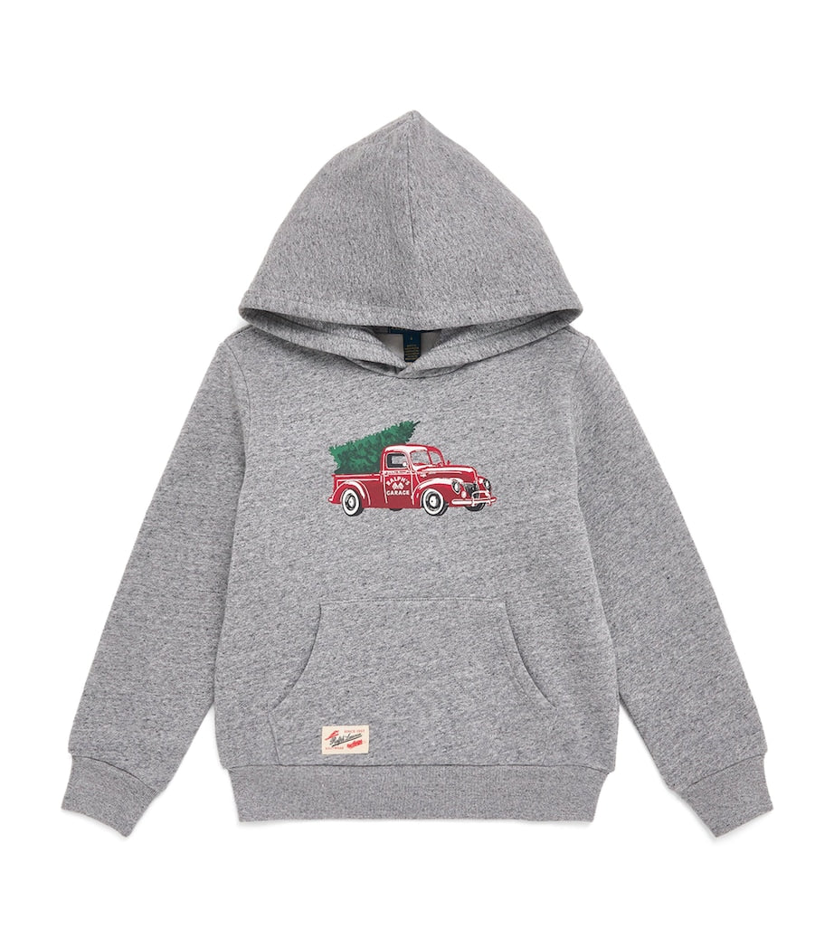 Ralph Lauren Kids Cotton-Blend Truck Print Hoodie (2-7 Years)