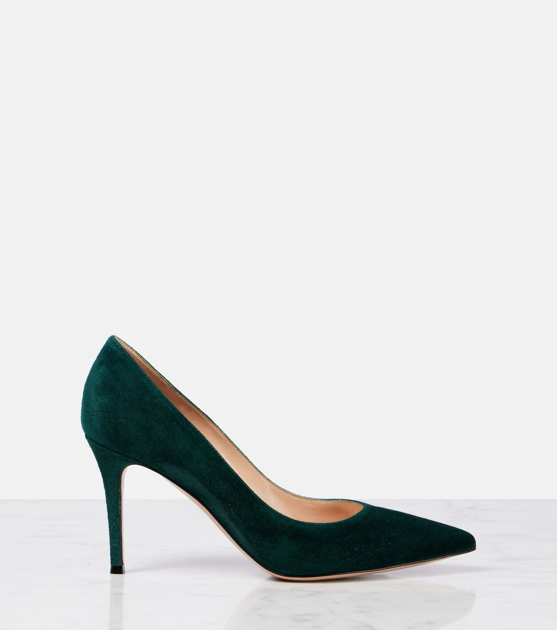 Gianvito Rossi - حذاء Gianvito 85 بكعب عالٍ من الشمواه