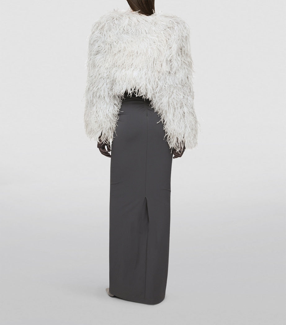 Dolce & Gabbana Multi KIM DOLCE&GABBANA Ostrich Feather Bolero Jacket