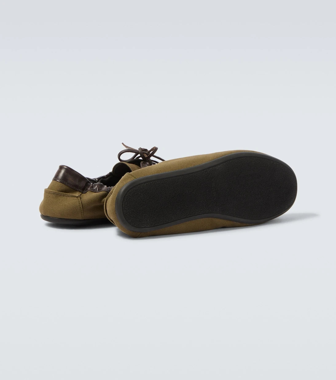 Prada - Shuffle leather-trimmed canvas boat shoes