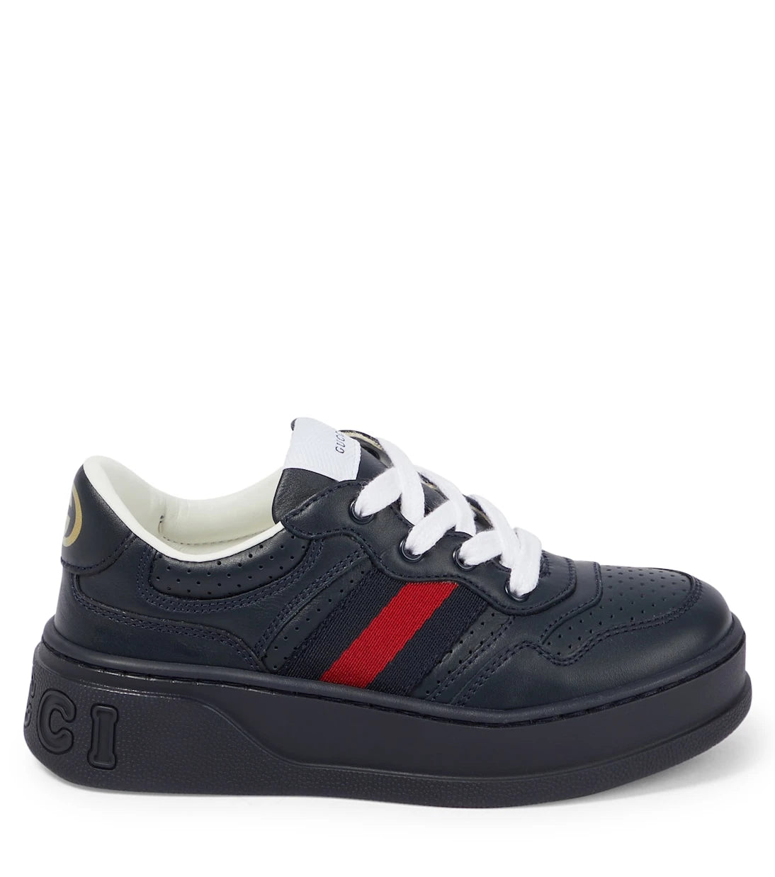 Gucci Kids - حذاء رياضي سميك من الجلد بحرف B