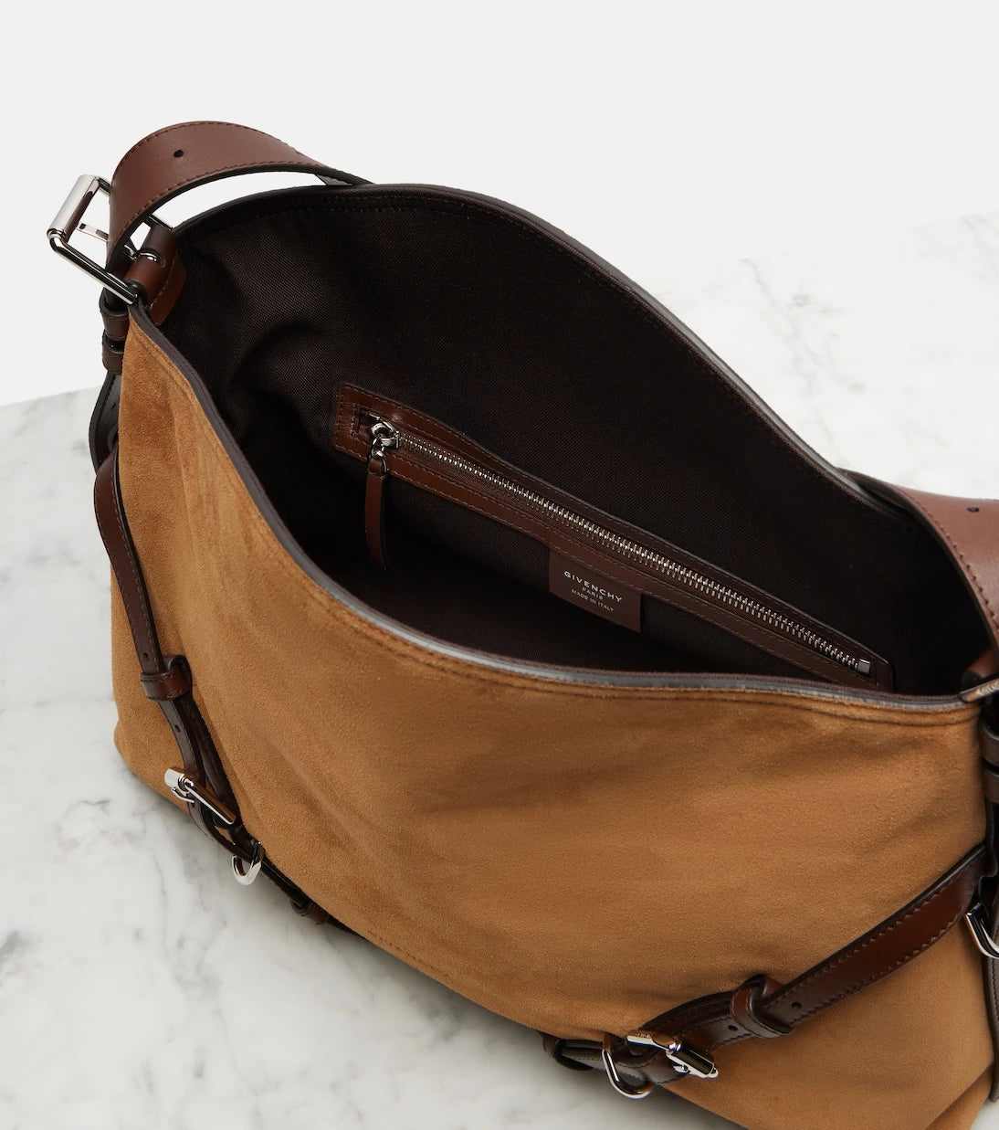 Givenchy - Voyou Medium suede shoulder bag