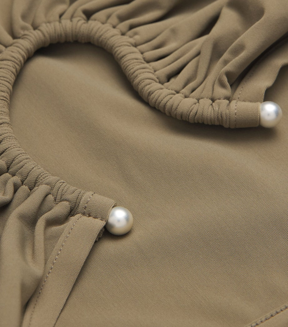 Green Crescent Bikini Top