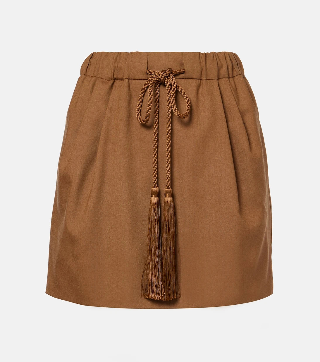 Max Mara - Tabarin wool and silk-blend miniskirt