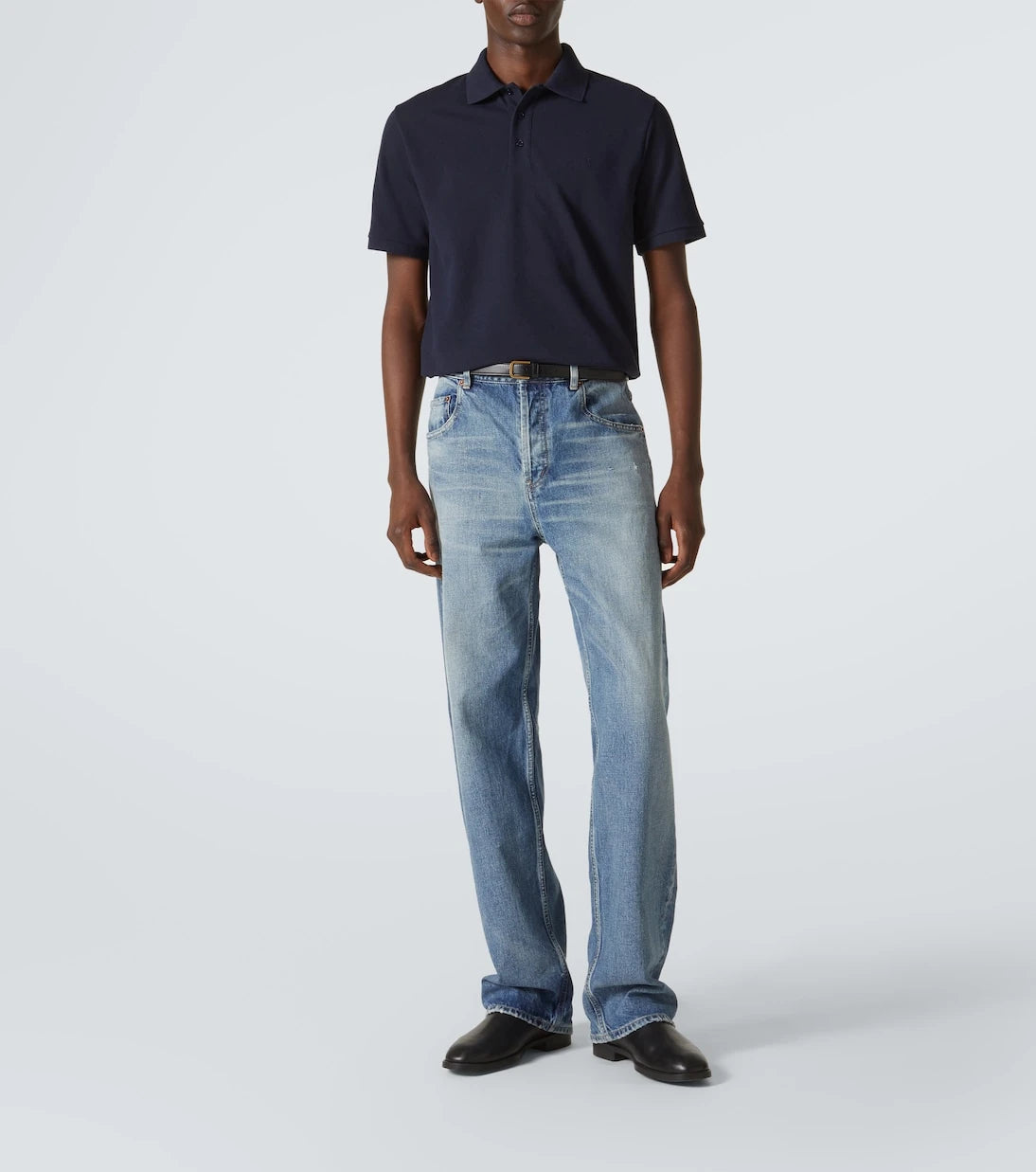 Saint Laurent - Cotton-blend polo shirt