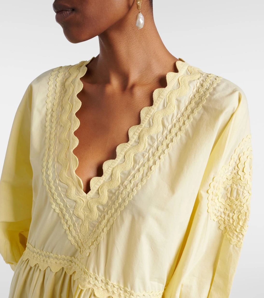 Juliet Dunn - Embroidered cotton minidress