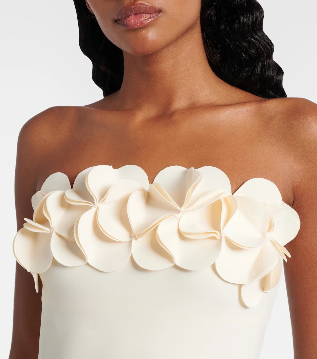 Karla Colletto - Tess floral-appliqué swimsuit