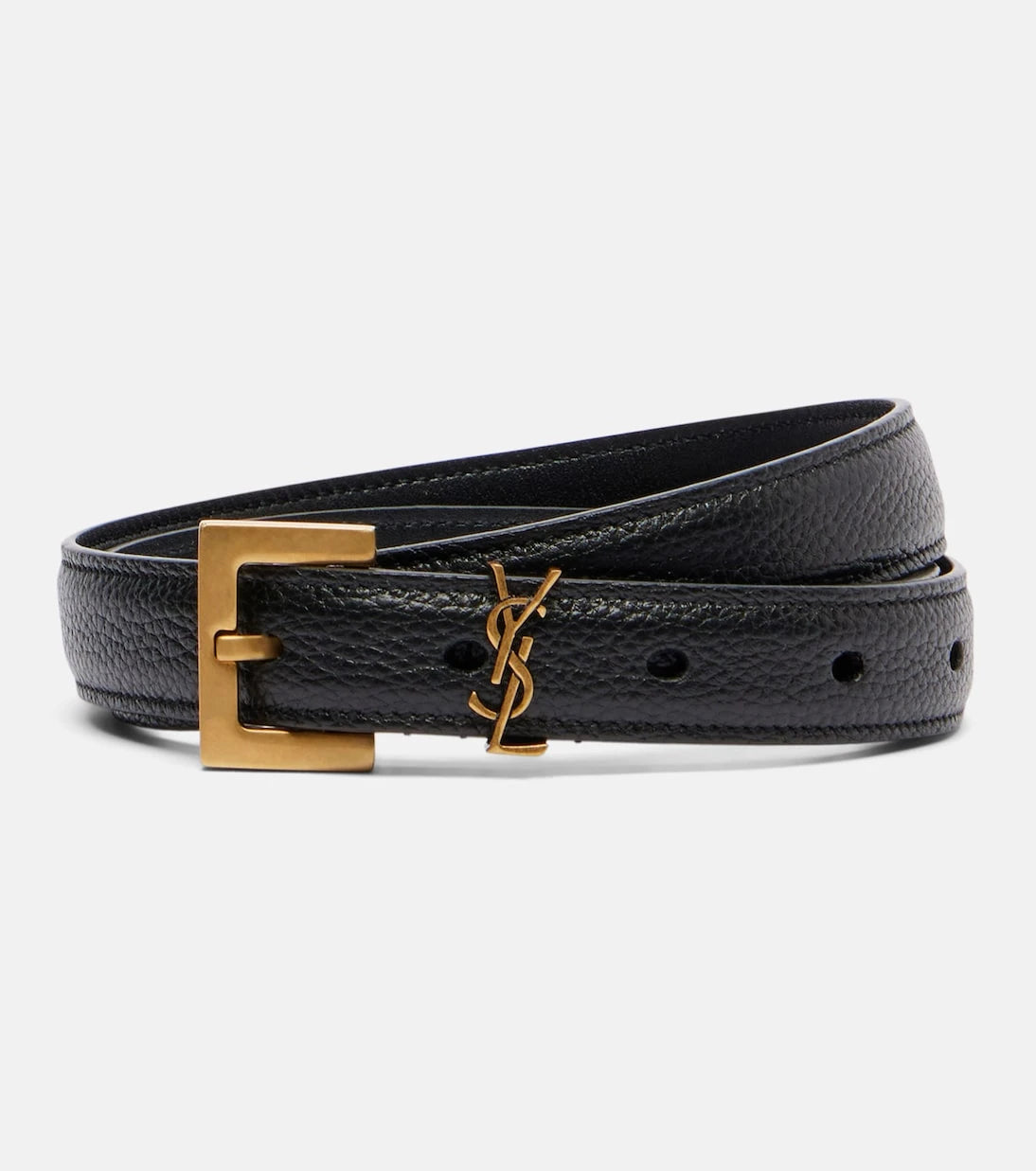 Saint Laurent - Cassandre leather belt