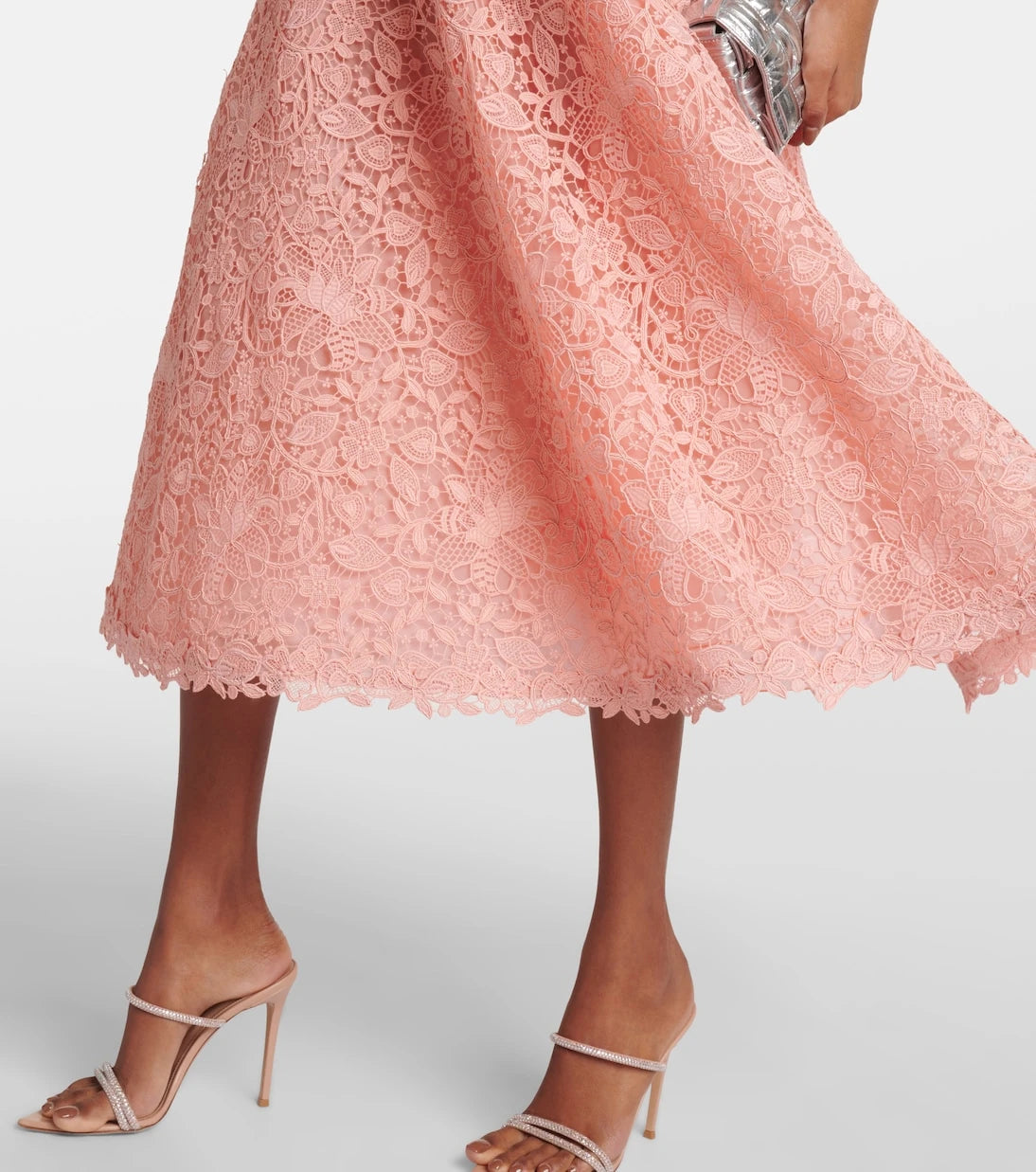 Carolina Herrera - Strapless guipure lace midi dress