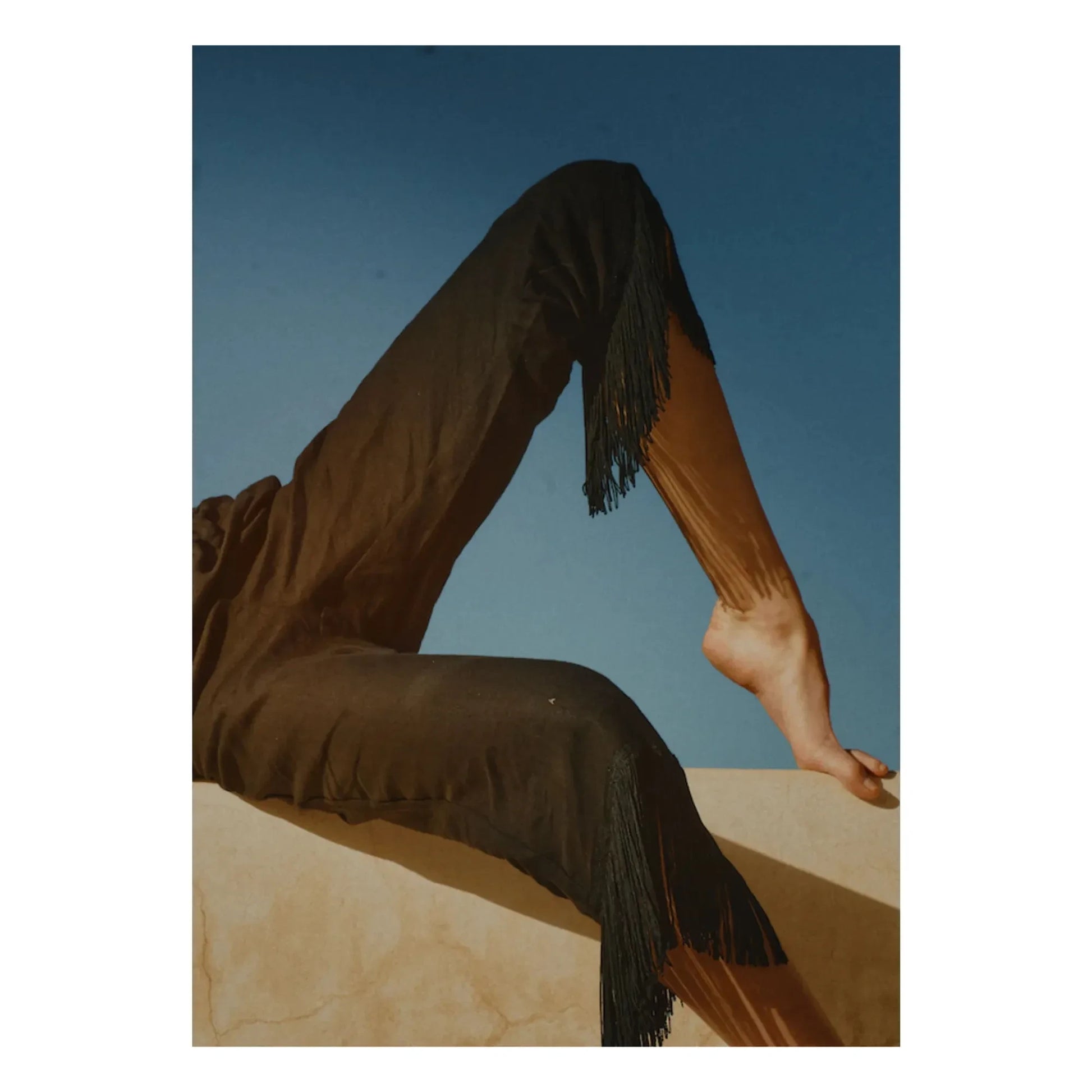 Vanessa Sposi - Linen Fringe Pants | Black