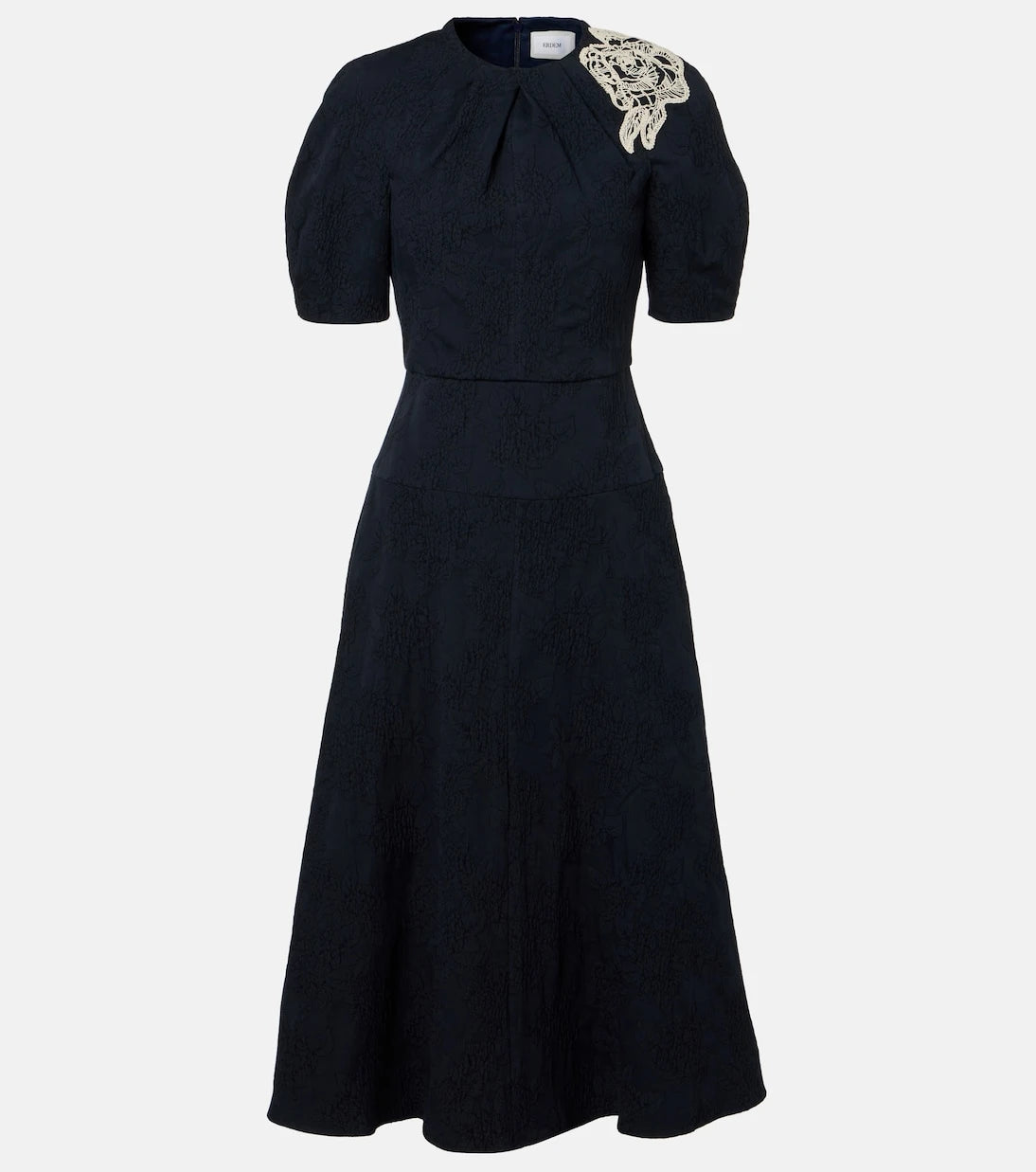 Erdem - Floral cotton-blend jacquard midi dress