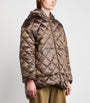 Max Mara Brown Down, Faux Fur and Water-Repellent Reversible Jacket