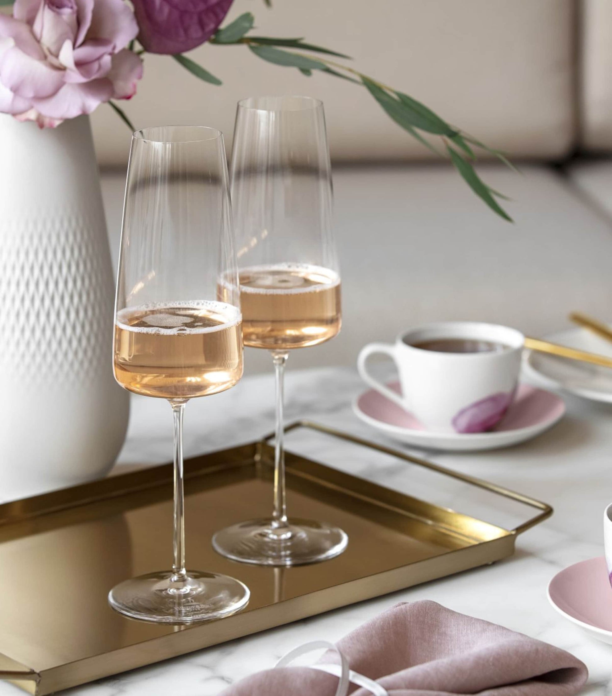 Set of 2 Crystal MetroChic Champagne Flutes (120ml)