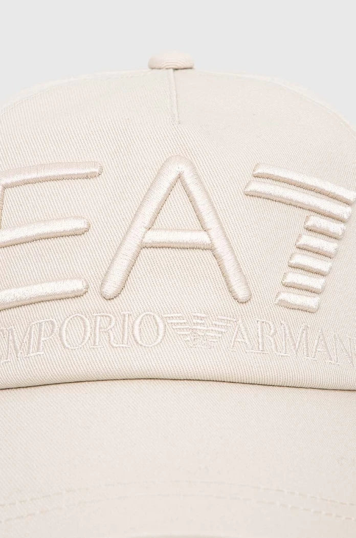 Памучна шапка с козирка EA7 Emporio Armani