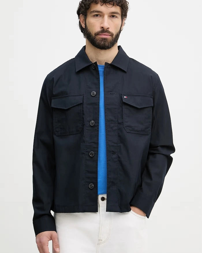 Tommy Hilfiger pamuklu erkek geçiş ceketi