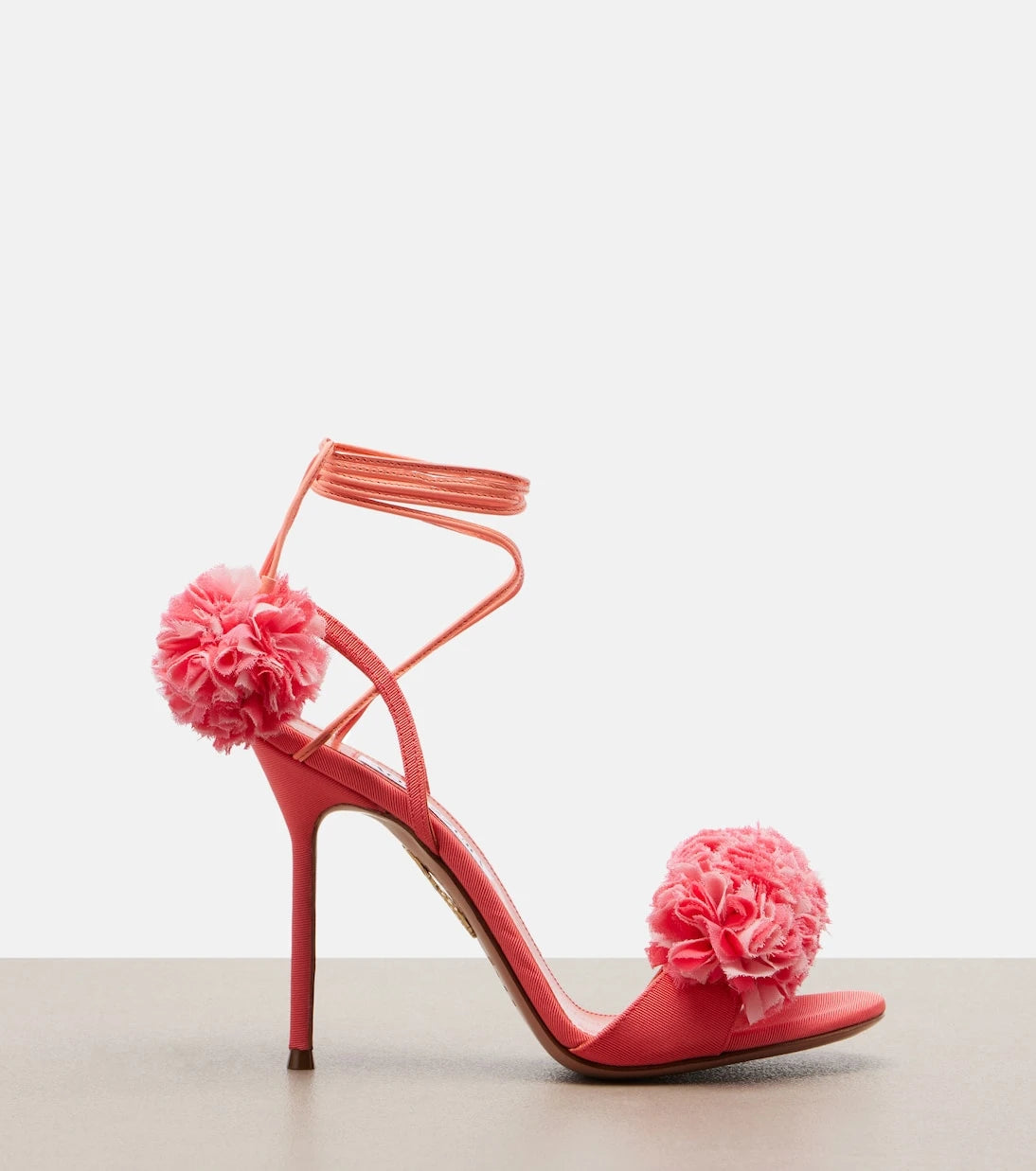 Aquazzura - Cherry Kiss leather-trimmed sandals