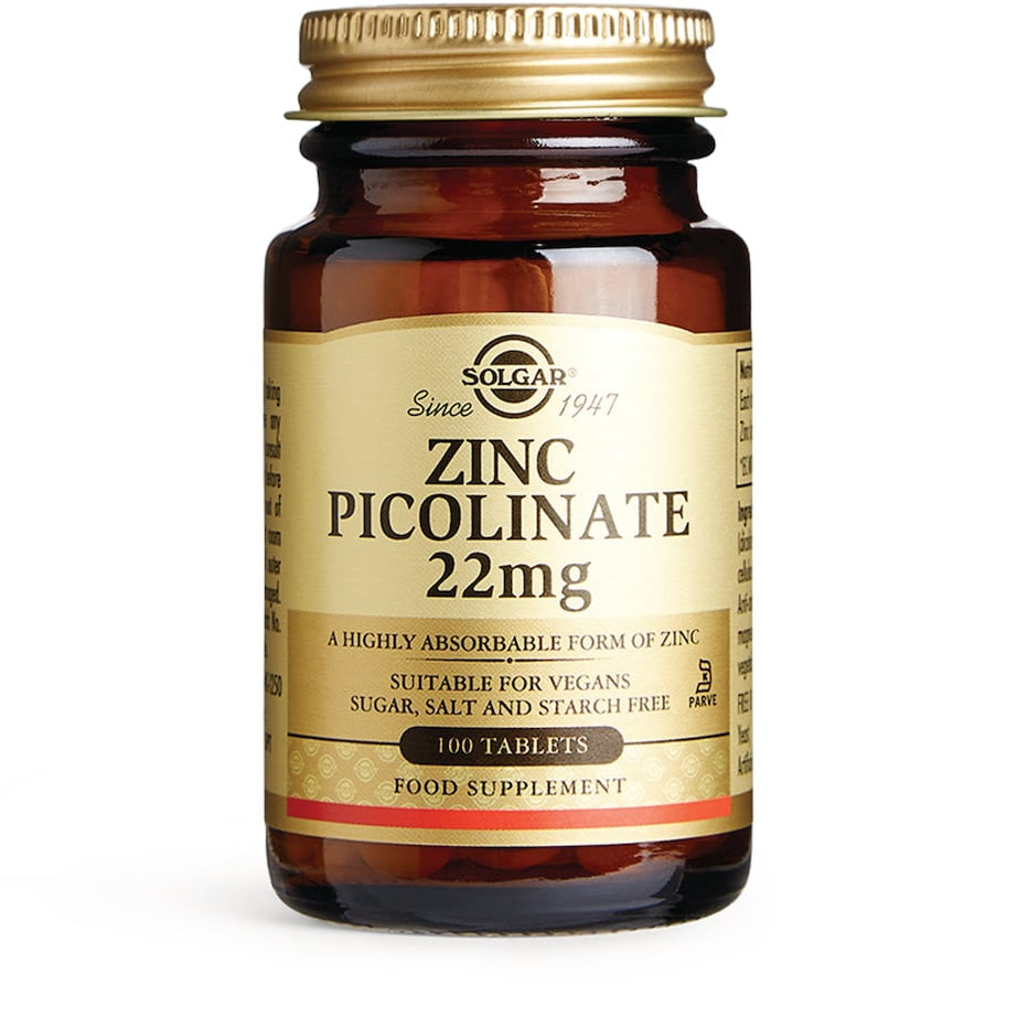 Solgar Zinc Picolinate 22mg (100 Tablets)