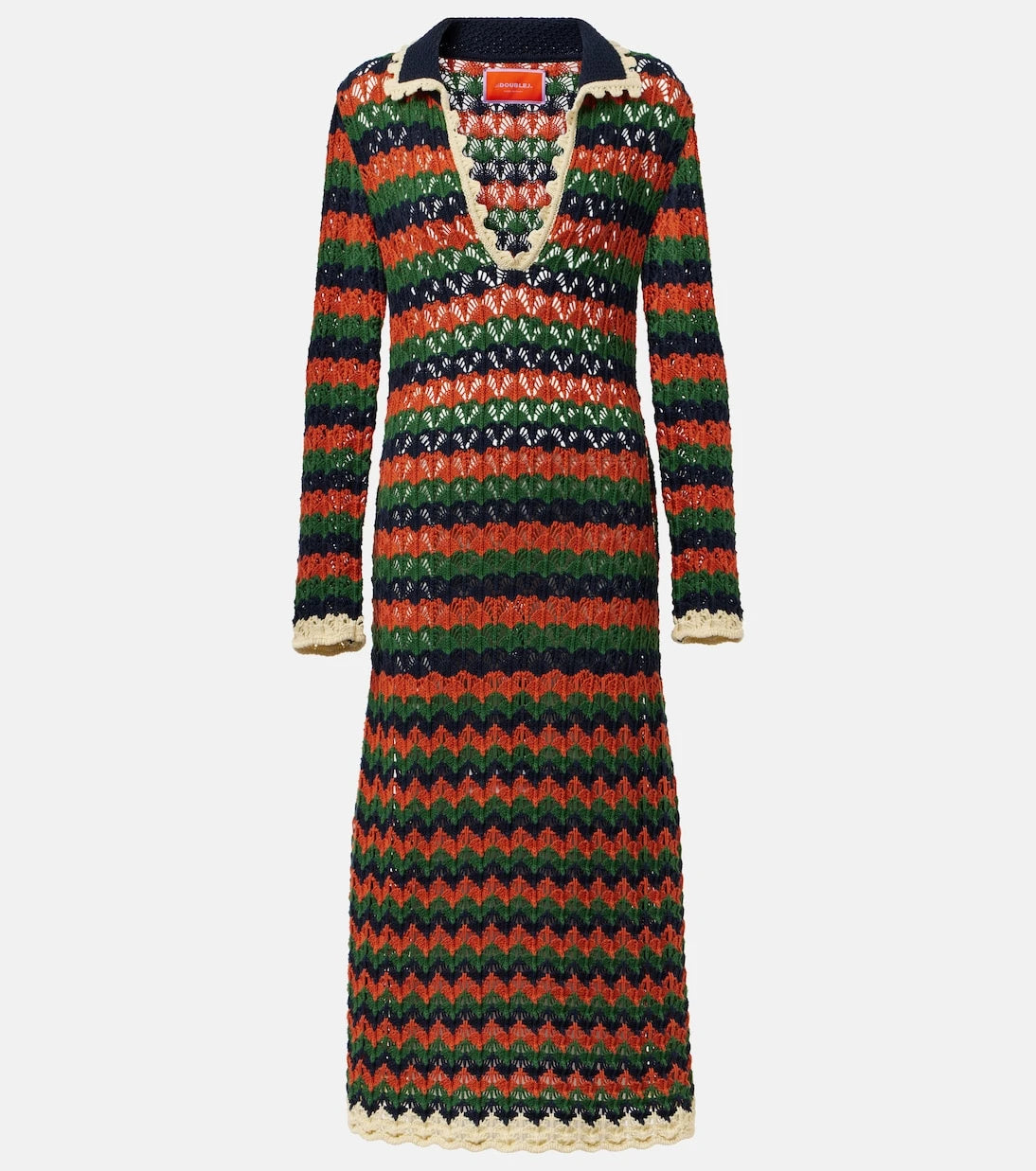 La DoubleJ - Perry crochet cotton polo dress