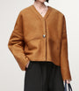 LOEWE Brown Shearling Cardigan