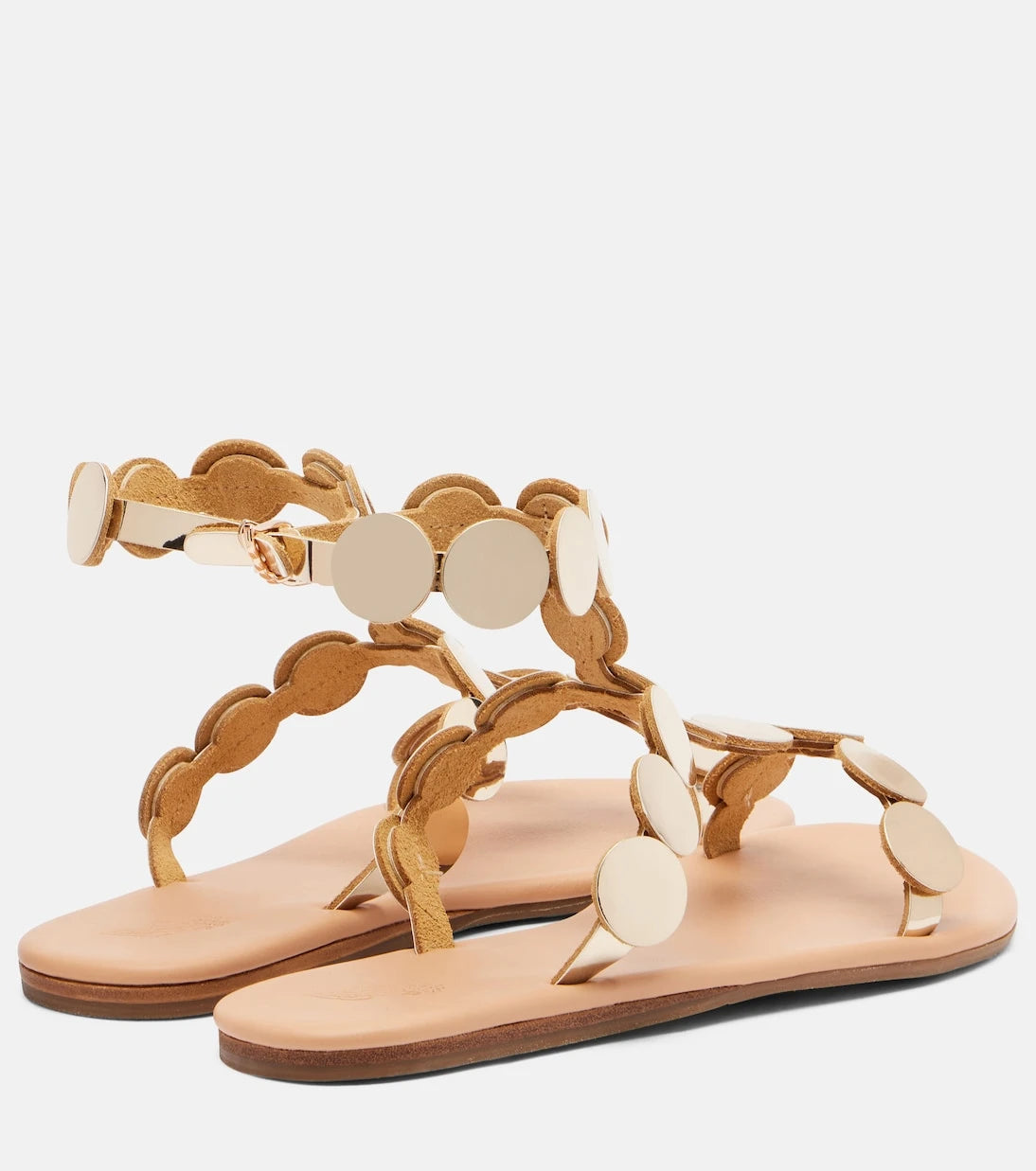 Ancient Greek Sandals - صندل المصارع Triton من الجلد المزين