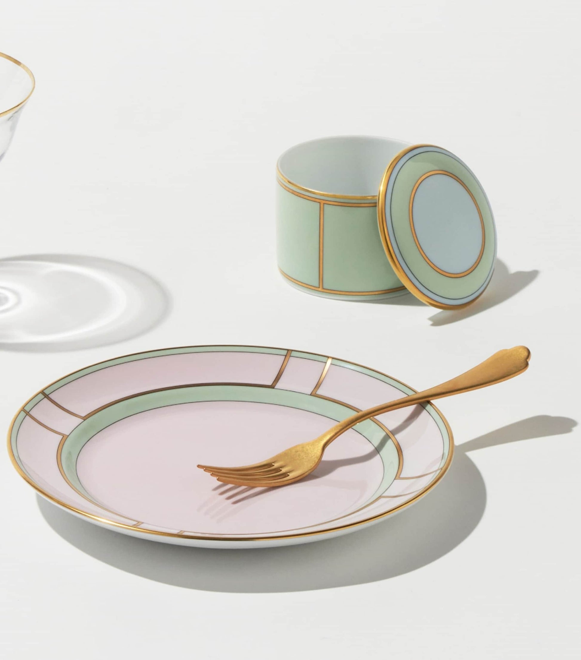 GINORI 1735 Porcelain Colonna Diva Rosa Dessert Plate (20cm)